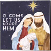 Framed 'Come Let Us Adore Him II-Adore Him' border=