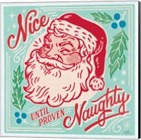 Framed 'Naughty and Nice II Bright' border=