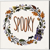 Framed 'Halloween Wreath I' border=