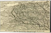 Framed Hindenburg Line Map SGW Vol. VIII