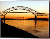 Framed Bourne Bridge over the Cape Cod Canal