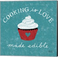 Framed 'Cooking is Love' border=