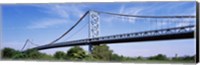 Framed USA, Philadelphia, Pennsylvania, Benjamin Franklin Bridge over the Delaware River