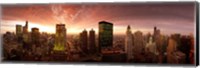Framed Sunset cityscape Chicago IL USA