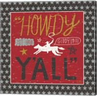 Framed 'Southern Pride Howdy Yall' border=