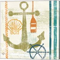 Framed 'Nautical Brights I' border=