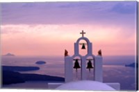 Framed Belltower at Sunrise, Mykonos, Greece