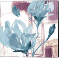 Framed Blue Magnolias I