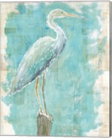 Framed 'Coastal Egret I' border=