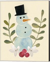 Framed 'Snowman Cut-out II' border=