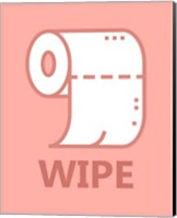 Framed 'Girl's Bathroom Task-Wipe' border=