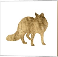 Framed 'Brushed Gold Animals III' border=