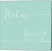 Framed 'Underline Bath V Teal' border=