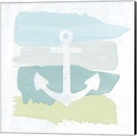 Framed 'Seaside Swatch Anchor' border=