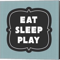 Framed 'Eat Sleep Play Football - Blue Part II' border=