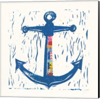 Framed 'Nautical Collage III' border=