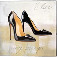 Framed 'I Love my Pumps' border=