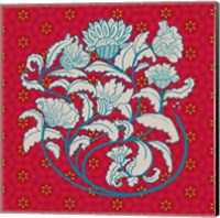 Framed 'Lotus Motif I' border=