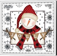 Framed 'Snowman Snowflake' border=