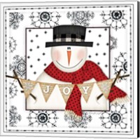 Framed 'Snowman Snowflake IV' border=