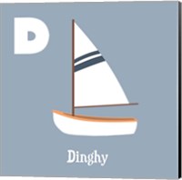 Framed 'Transportation Alphabet - D is for Dinghy' border=