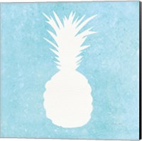 Framed 'Tropical Fun Pineapple Silhouette I' border=