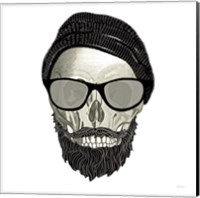 Framed 'Hipster Skull II' border=