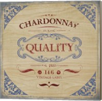 Framed 'Chardonnay' border=