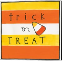 Framed 'Halloween Trick or Treat Candy Corn' border=