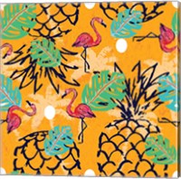 Framed Tropical Pineapple Pattern