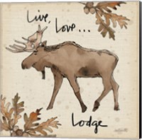 Framed 'Lodge Life IV' border=