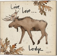 Framed 'Lodge Life IV' border=