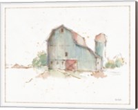 Framed 'Farm Friends XIV Barn' border=