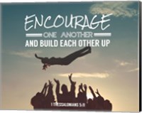 Framed Encourage One Another - Celebrating Team