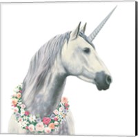 Framed 'Spirit Unicorn I Square' border=