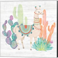 Framed 'Lovely Llamas II' border=