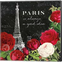 Framed 'Rouge Paris II Black' border=