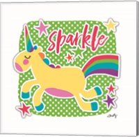 Framed 'Sparkle Unicorn' border=