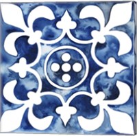 Framed 'Cobalt Tile III' border=