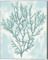 Framed 'Living Teal II' border=