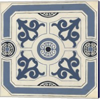 Framed 'Indigo Motif III' border=