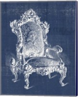 Framed 'Antique Chair Blueprint II' border=