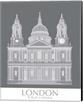 Framed 'London St Pauls Monochrome' border=