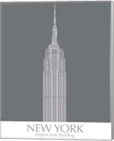 Framed 'New York Empire State Building Monochrome' border=