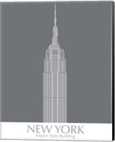 Framed 'New York Empire State Building Monochrome' border=