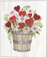 Framed Rustic Valentine Bushel Basket