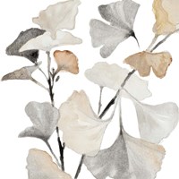 Framed 'Neutral Ginko Stems I' border=