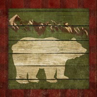 Framed 'Rustic Nature on Plaid I' border=