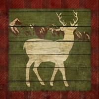 Framed 'Rustic Nature on Plaid II' border=