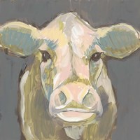 Framed 'Blush Faced Cow I' border=